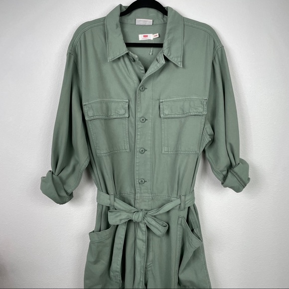Levi’s Big E Green Utility Jumpsuit Size 1… - Picture 7 of 11
